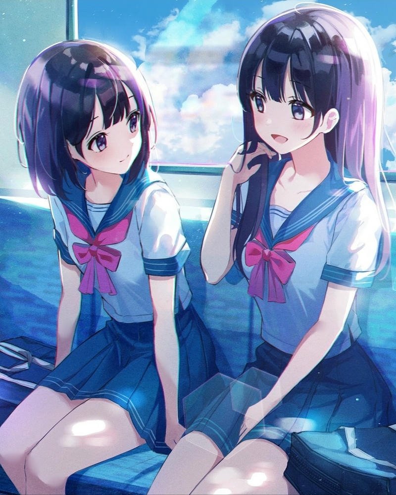 anime học sinh ảnh dễ thương nhẹ nhàng