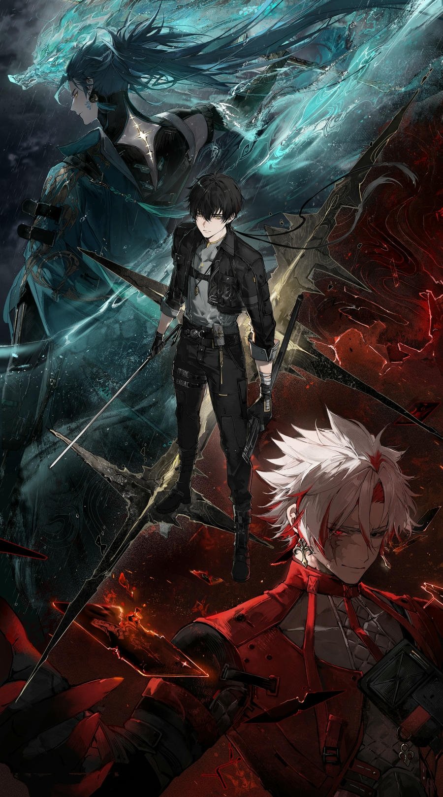 anime nam hình nền hiện đại