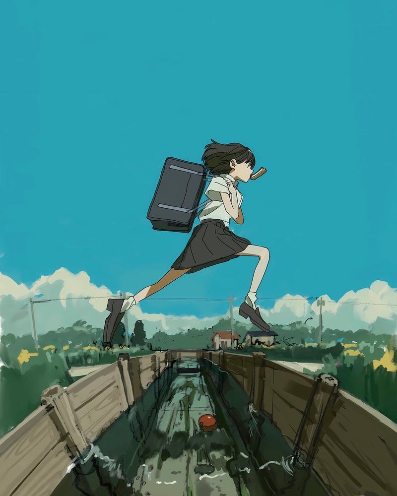 hình ảnh anime nữ học sinh vui nhộn