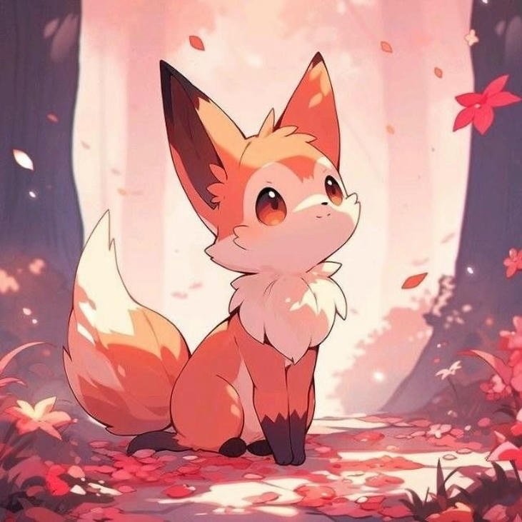 hình ảnh cáo chibi dáng vẻ đáng yêu