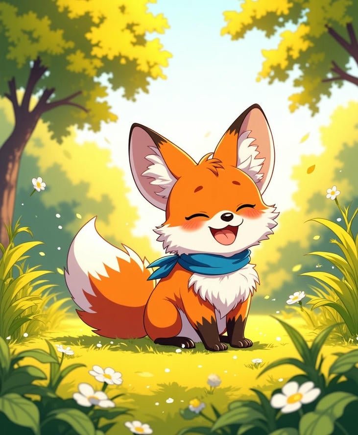 hình ảnh cáo chibi dễ mến