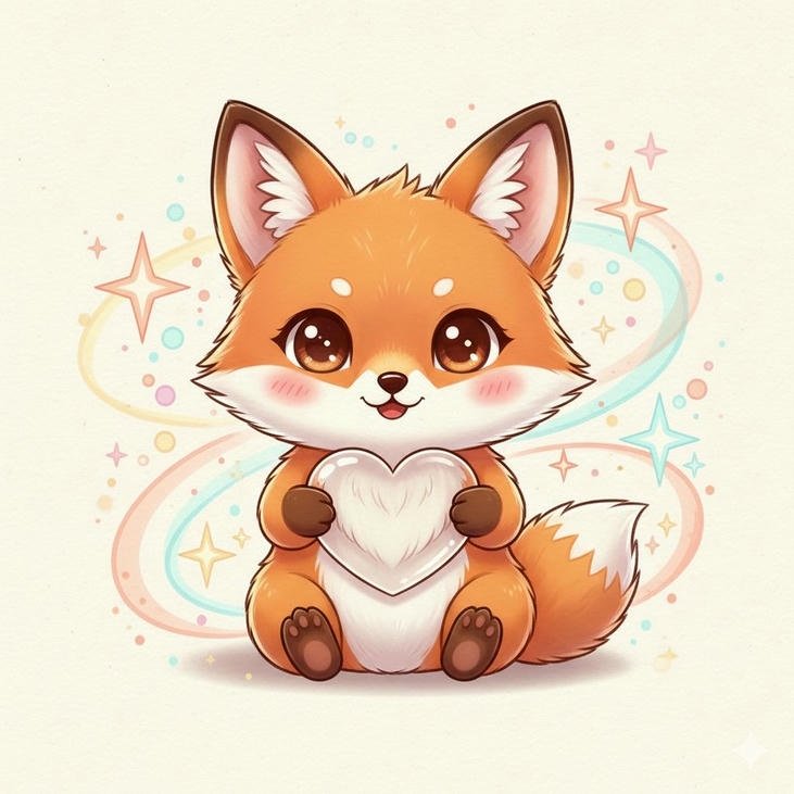 hình ảnh cáo chibi minh họa ngộ