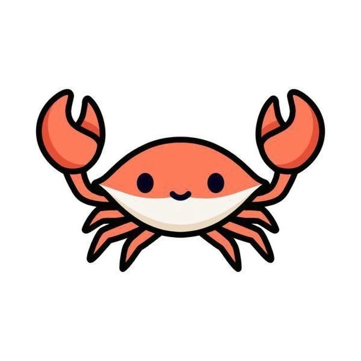 hình ảnh con cua chibi dáng vẻ ngộ nghĩnh