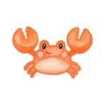 hình ảnh con cua chibi nghệ thuật vui