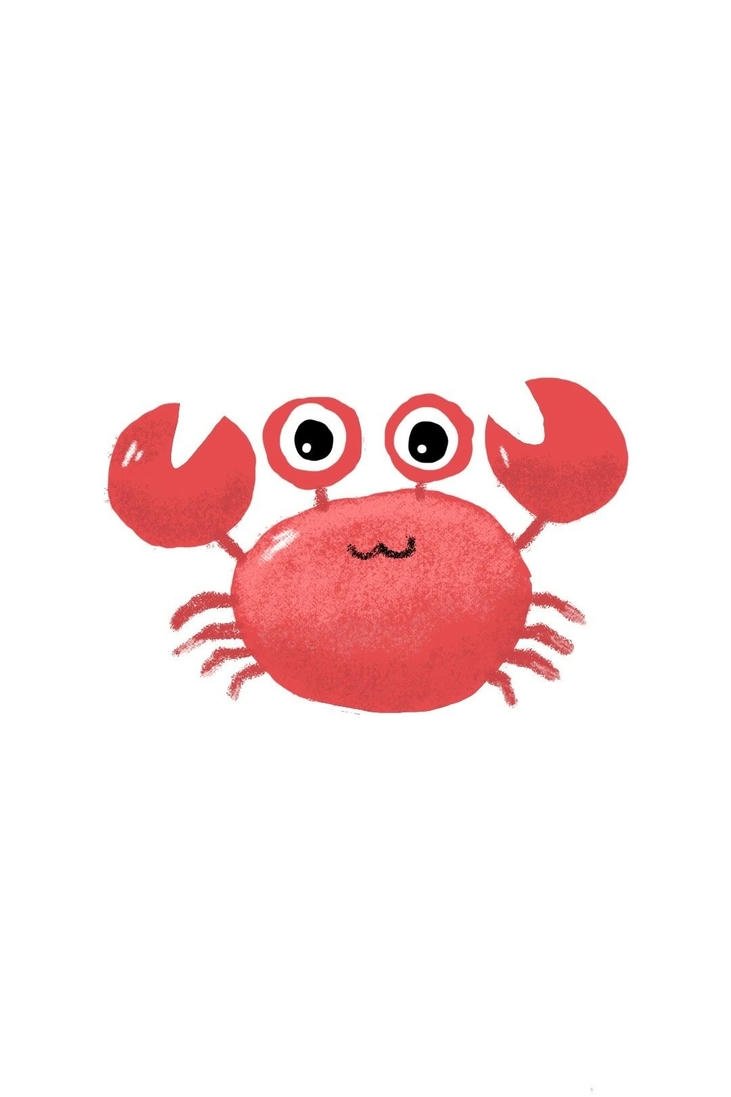 hình ảnh con cua chibi tạo cảm giác nhẹ