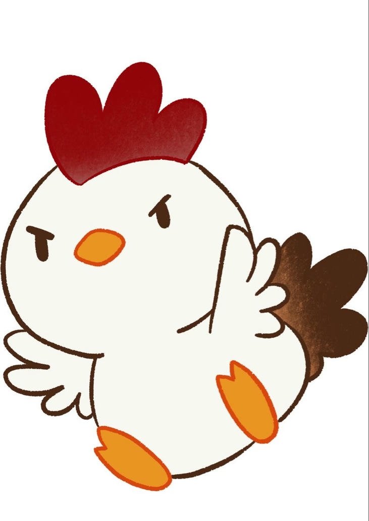 hình ảnh con gà chibi lung linh