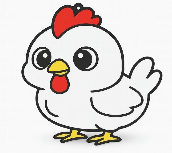 hình ảnh con gà chibi nghệ thuật