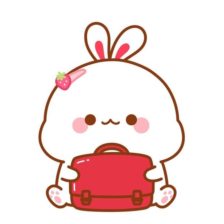 hình ảnh con thỏ chibi hiện đại nhẹ nhàng