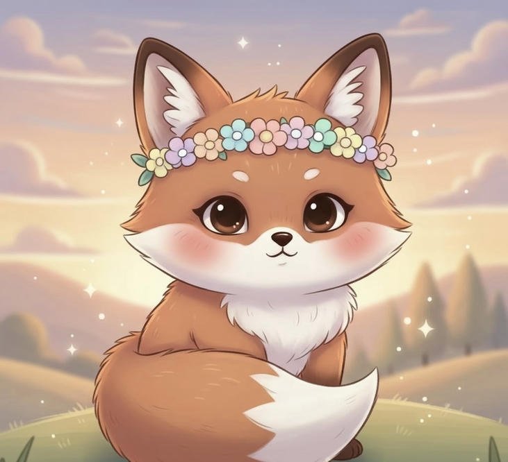 hình cáo chibi cảm giác nhanh nhẹn