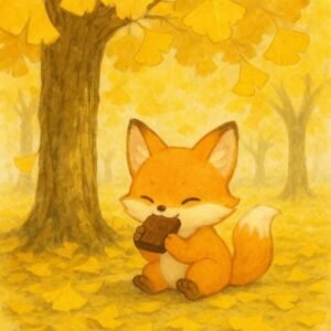 hình cáo chibi tạo dáng vui