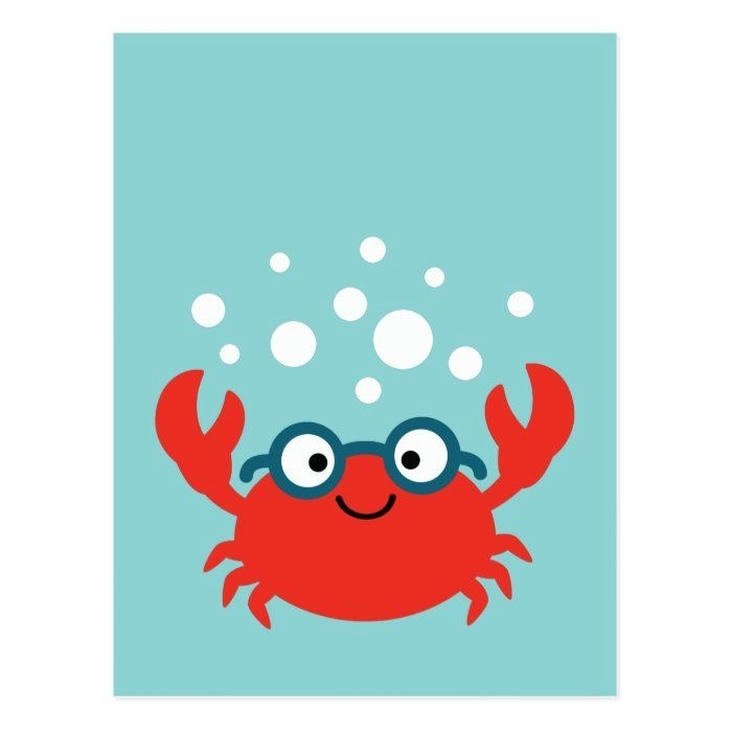 hình con cua chibi cảm giác vui tươi