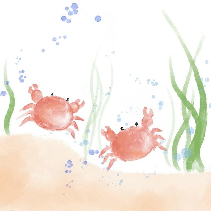 hình con cua chibi tạo cảm giác vui