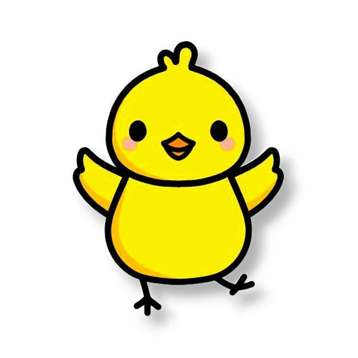 hình con gà chibi mềm mại