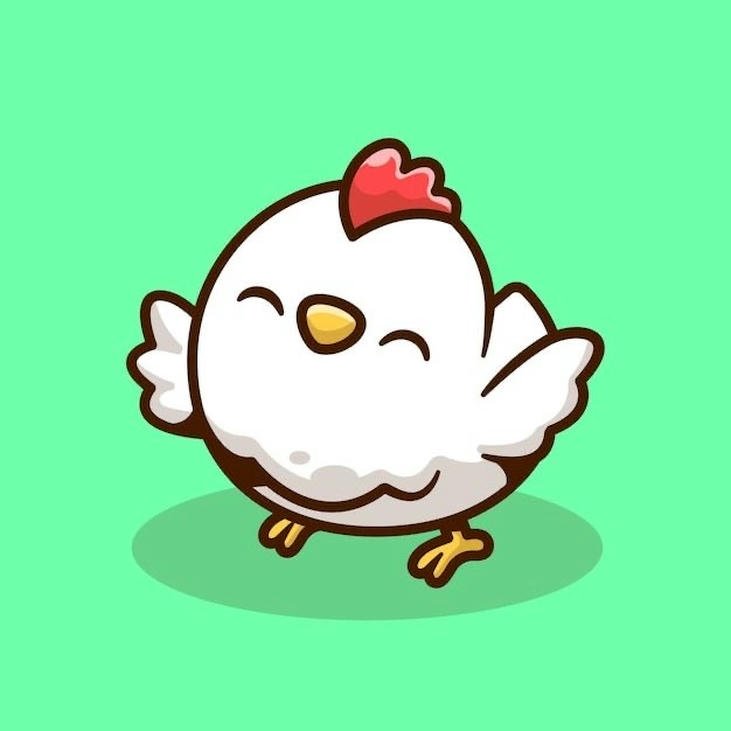 hình con gà chibi vui vẻ