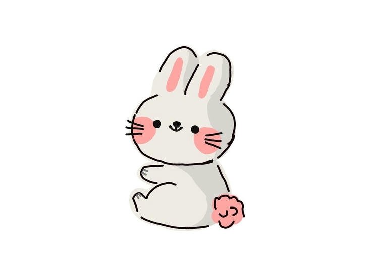 hình con thỏ chibi dịu dàng