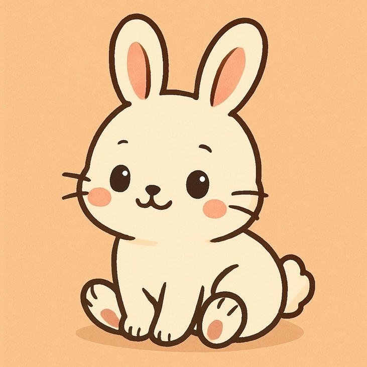 hình con thỏ chibi nghệ thuật đẹp