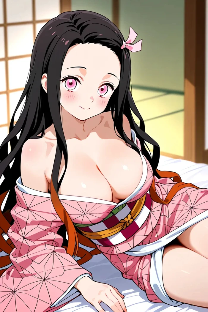 Ảnh Nezuko hentai mông căng tròn đầy mê hoặc