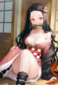Ảnh Nezuko hentai nóng bỏng với vòng một khủng
