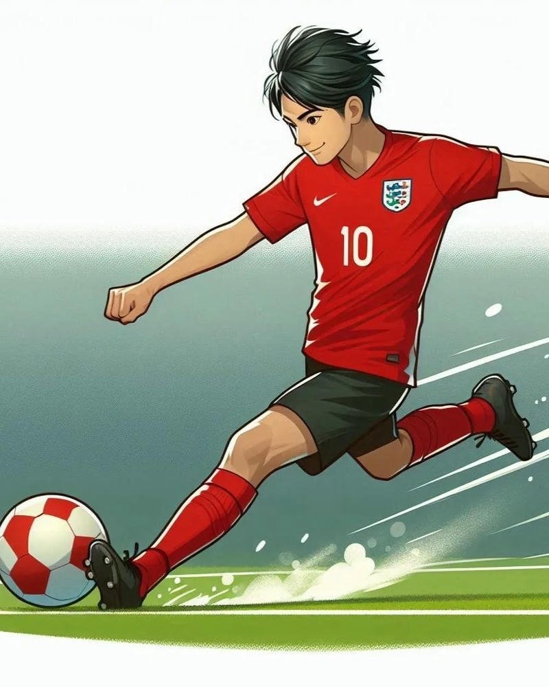 Ảnh anime bóng đá biểu cảm nhân vật sống động