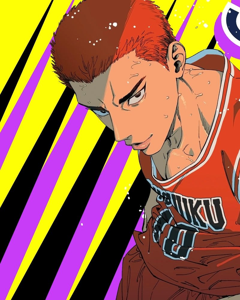 Ảnh anime bóng rổ thể hiện biểu cảm sinh động