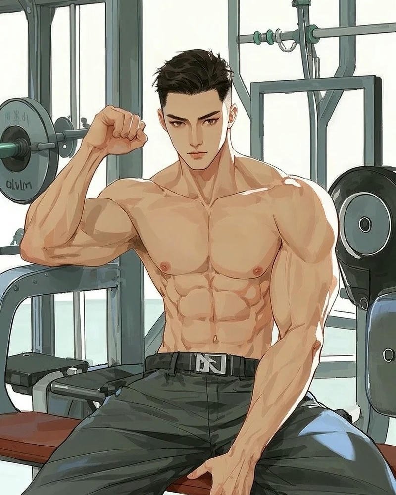 Ảnh anime nam 6 múi cơ bụng sắc nét