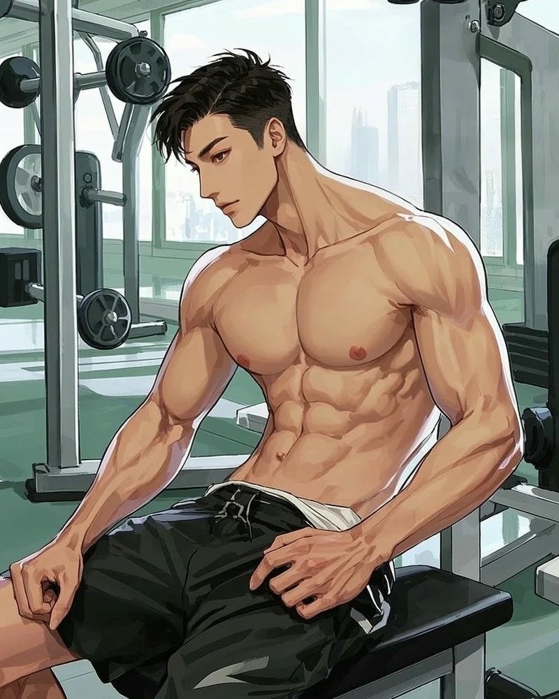 Ảnh anime nam 6 múi vóc dáng mạnh mẽ