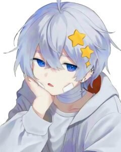 Ảnh anime nam tóc trắng phong thái bí ẩn