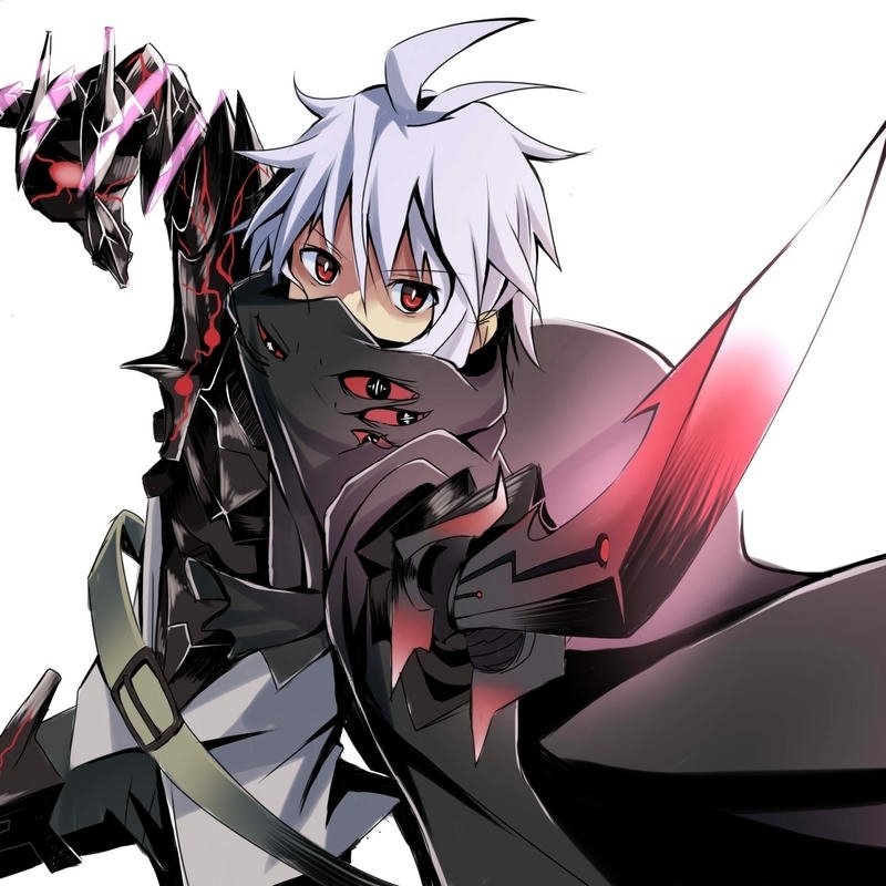 Ảnh anime nam tóc trắng tạo hình ấn tượng