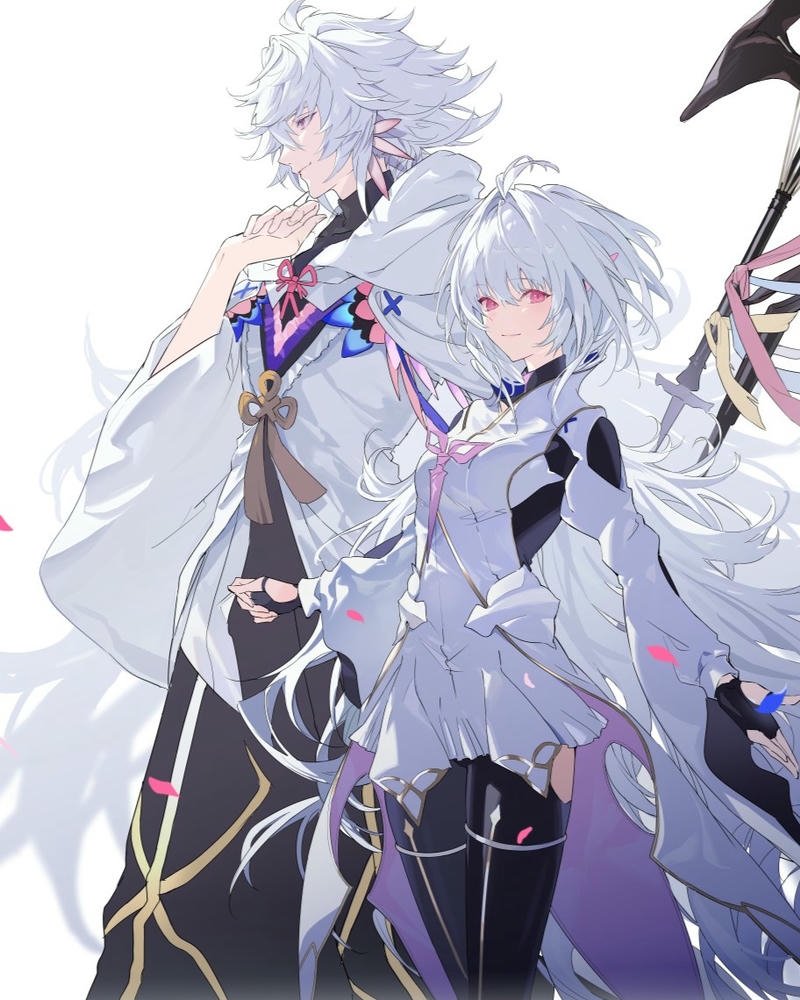 Ảnh anime nam tóc trắng thần sắc cuốn hút