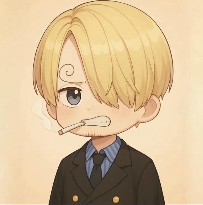 Ảnh avatar One Piece chibi tươi tắn