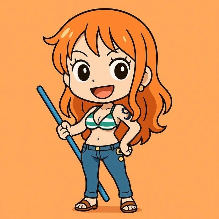 Ảnh avatar One Piece chibi vui vẻ