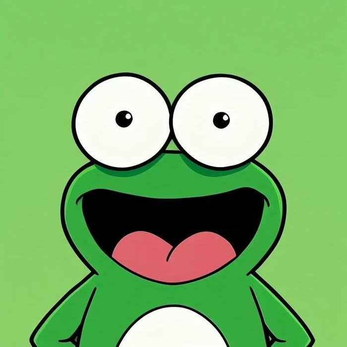 Ảnh avatar ếch đáng yêu nhìn