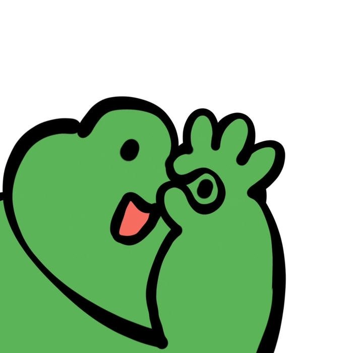 Ảnh avatar ếch màu xanh dịu