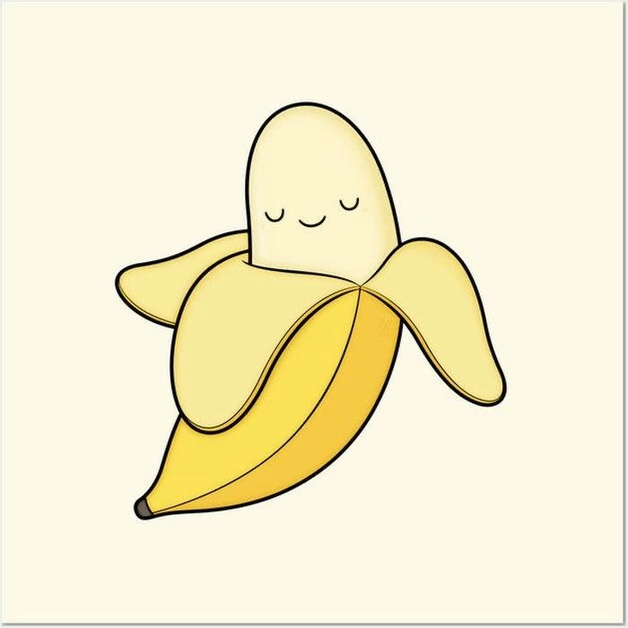 Ảnh avatar quả chuối cute đáng yêu ghê
