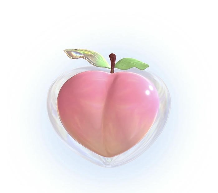 Ảnh avatar quả đào màu sắc dịu