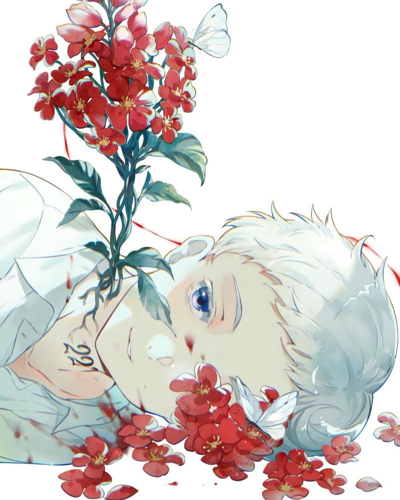 Ảnh chàng trai anime tóc trắng điển trai