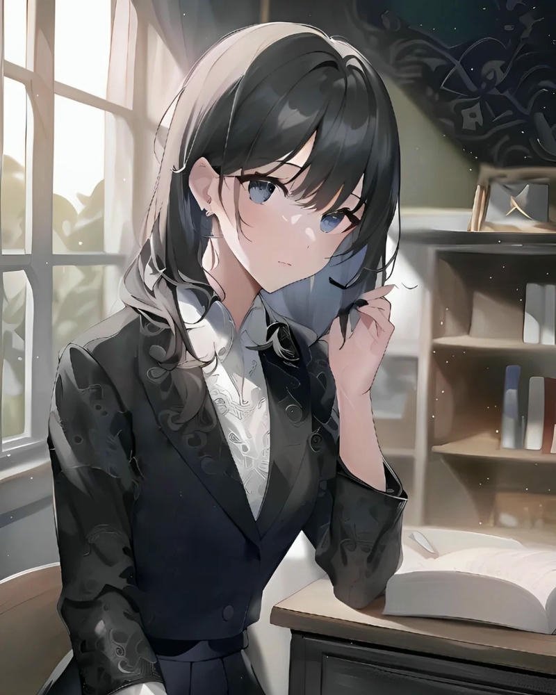 Ảnh cô giáo anime chi tiết minh họa tỉ mỉ