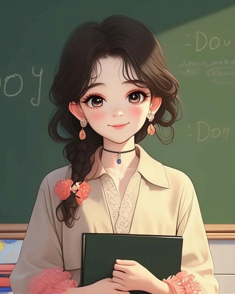 Ảnh cô giáo anime hình tượng trưởng thành thanh tú