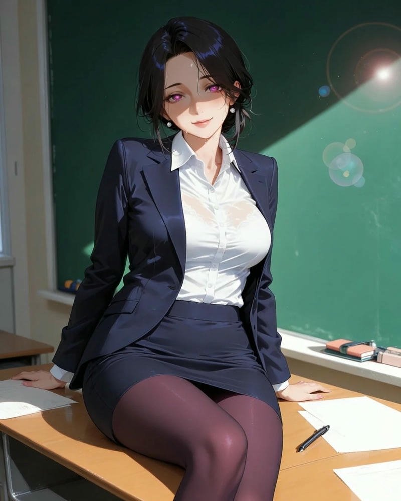 Ảnh cô giáo anime phong cách dịu dàng thanh lịch