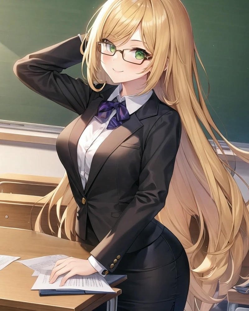 Ảnh cô giáo anime tạo hình nhân vật tinh tế