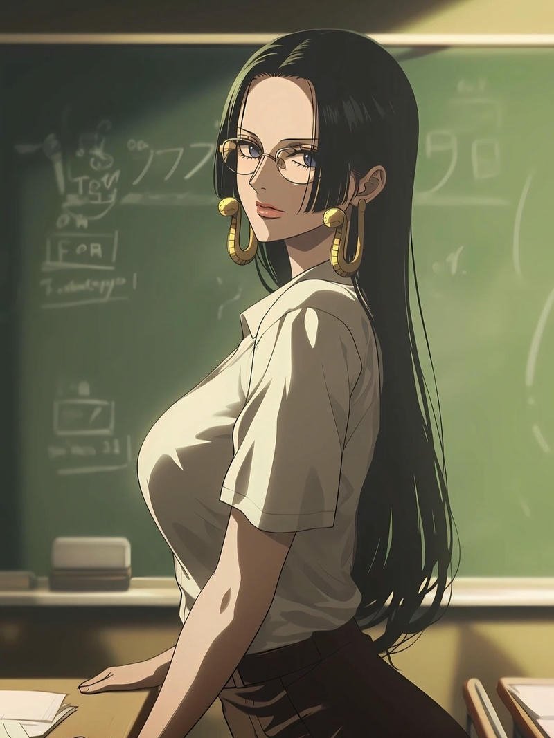 Ảnh cô giáo anime vẻ đẹp trí thức hiện đại