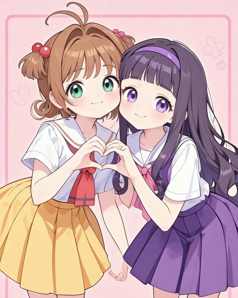 Ảnh đôi bạn thân anime làm nổi bật tình cảm đẹp