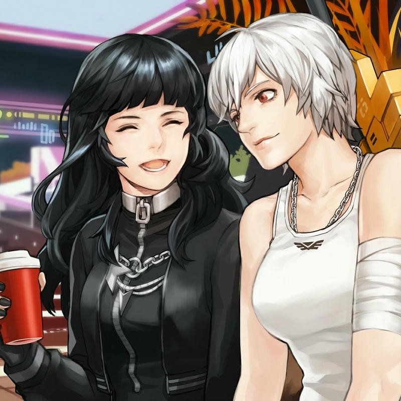 Ảnh đôi bạn thân anime mang sắc thái nhẹ nhàng