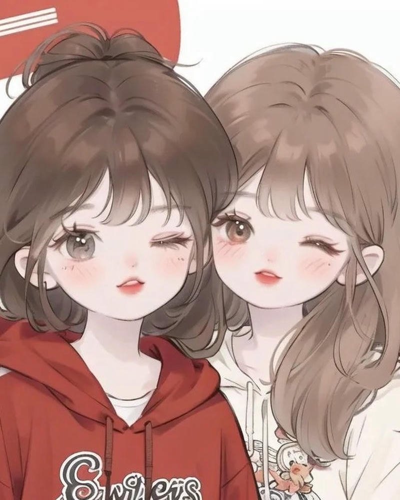 Ảnh đôi bạn thân anime nhấn mạnh sự tin tưởng