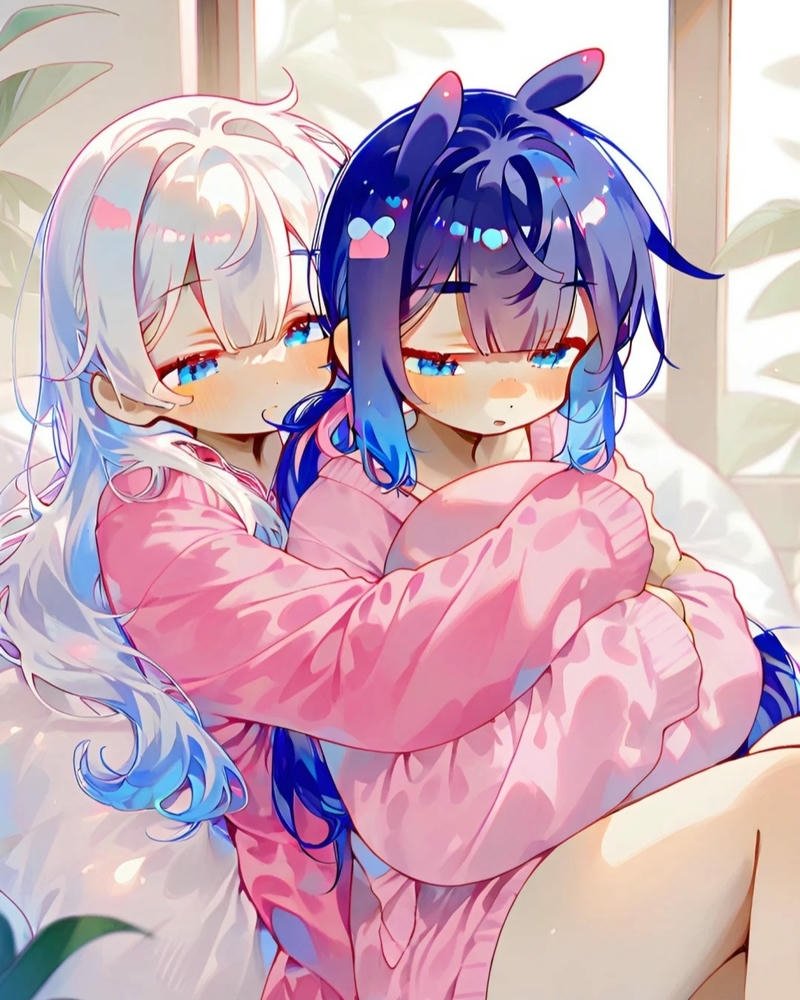 Ảnh đôi bạn thân anime phác họa sự đồng điệu