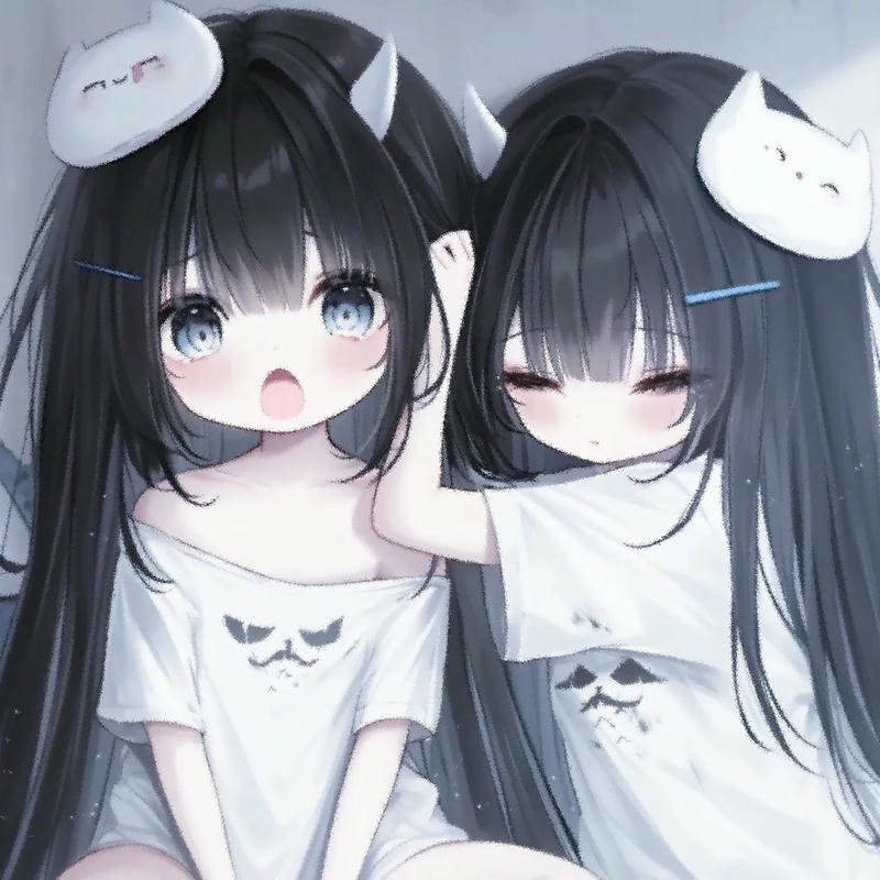 Ảnh đôi bạn thân anime thể hiện tương tác tự nhiên