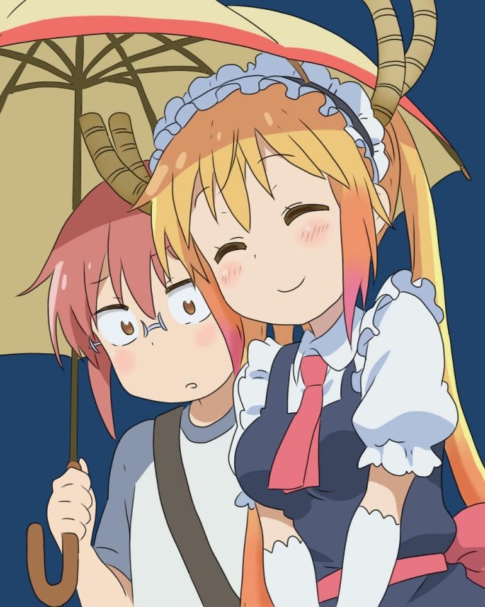 Ảnh nhân vật anime hai cô gái đi dưới mưa