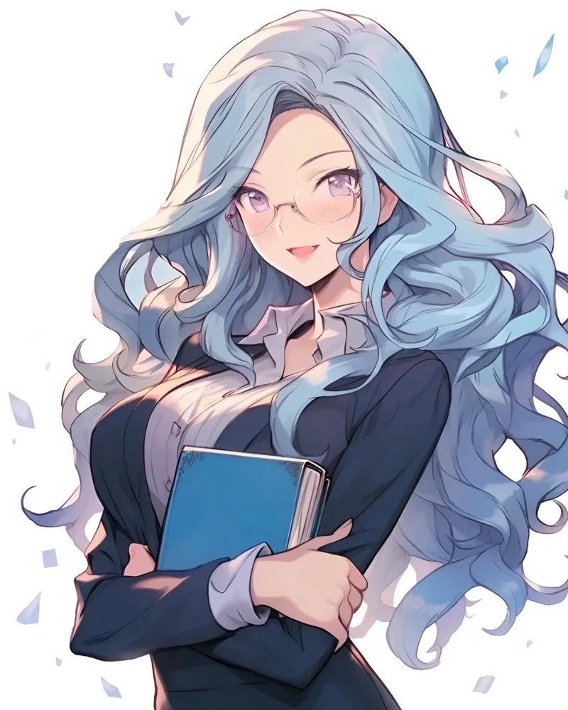 Anime cô giáo thiết kế nhân vật duyên dáng