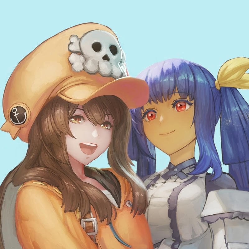 Artwork anime khắc họa hai người bạn