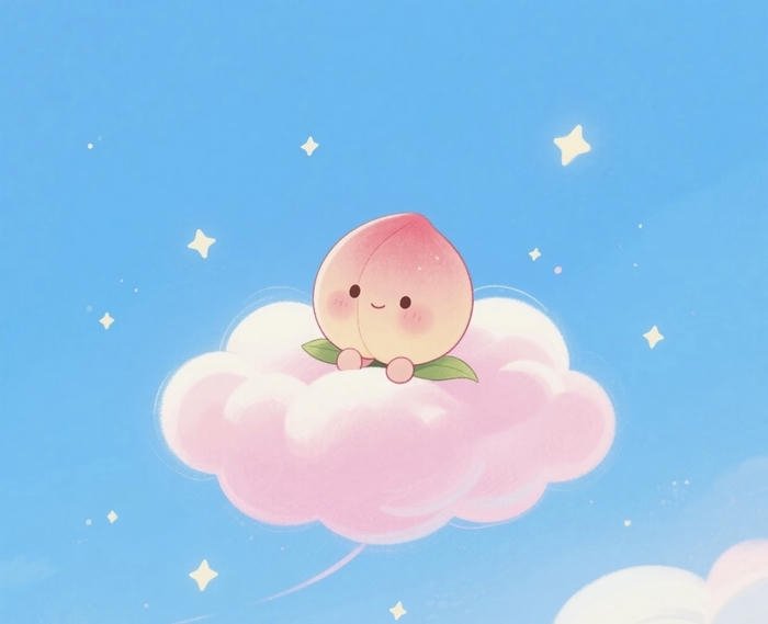 Avatar quả đào tông màu dịu